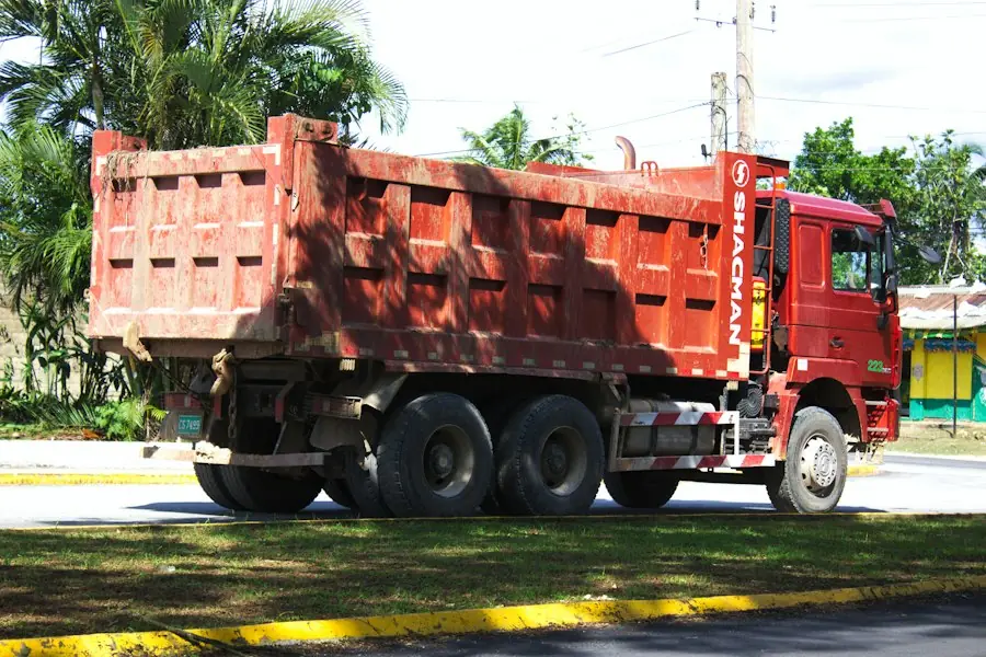 Loaded tipper lorry